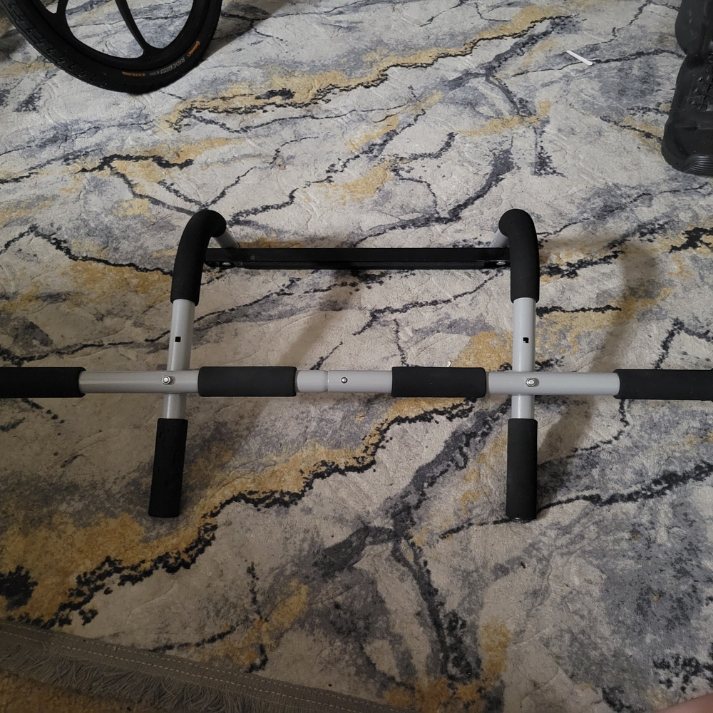 Black and Silver Pull-Up Bar